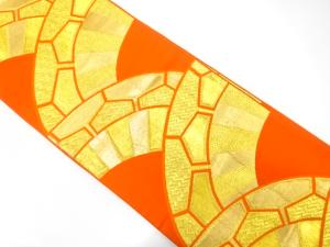 アンティーク　片輪車模様織り出し子供帯（材料）